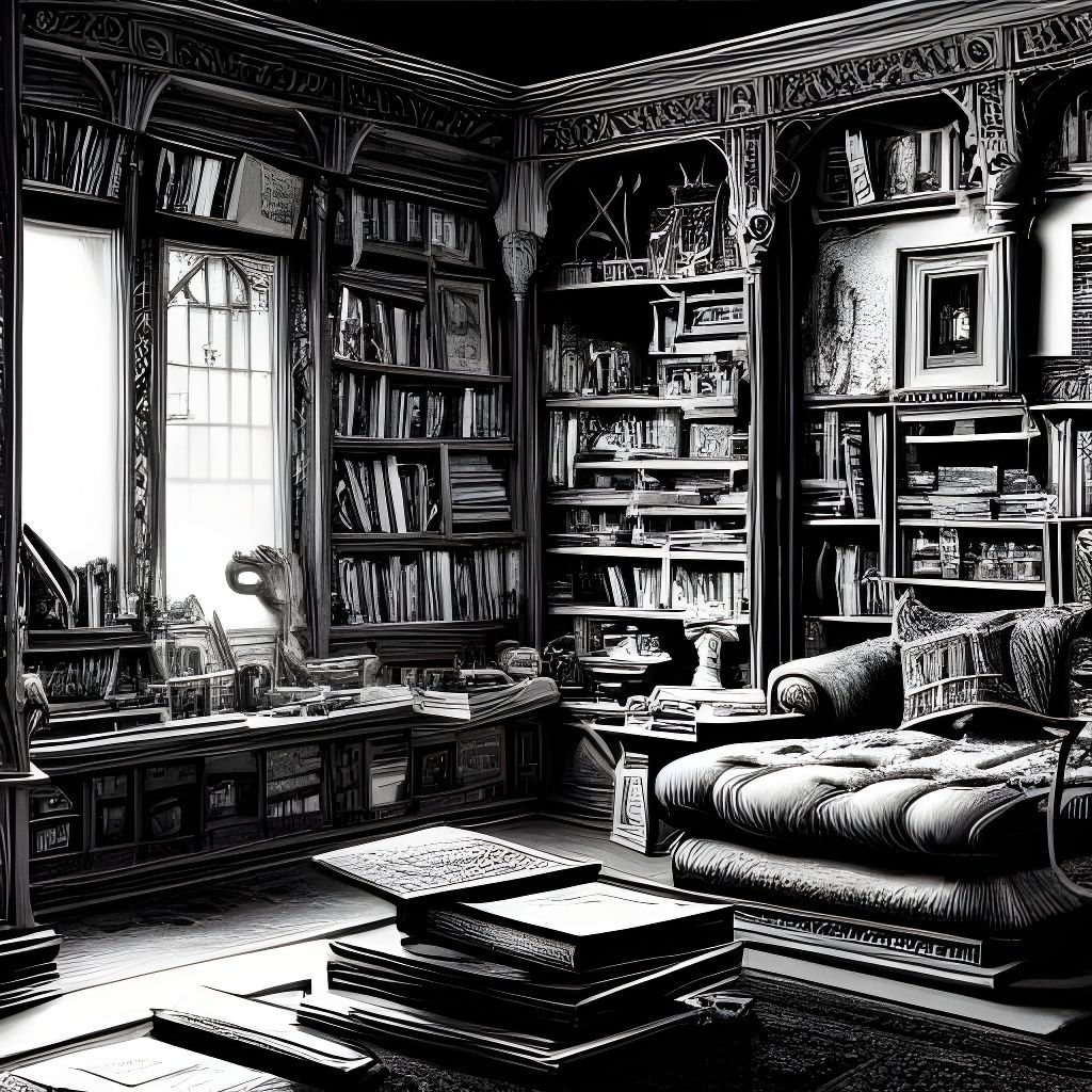 Detailed Wizard Study with Iridescent Artifacts