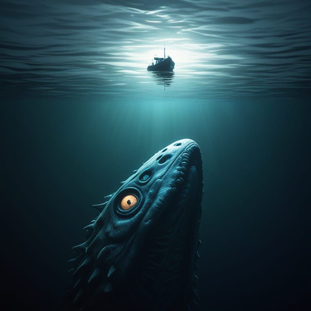 Human Archaeologists Confront Prehistoric Sea Monster in Dee...
