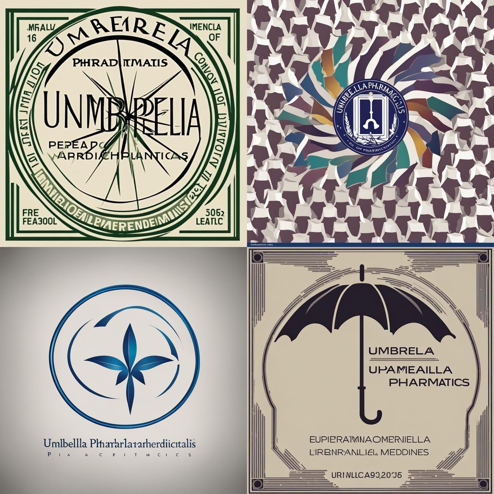 Umbrella Pharmaceuticals Logo: Detailed Matte Painting