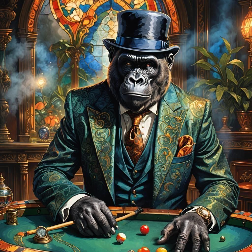 Gorilla Hustler: A Simian Pool Shark