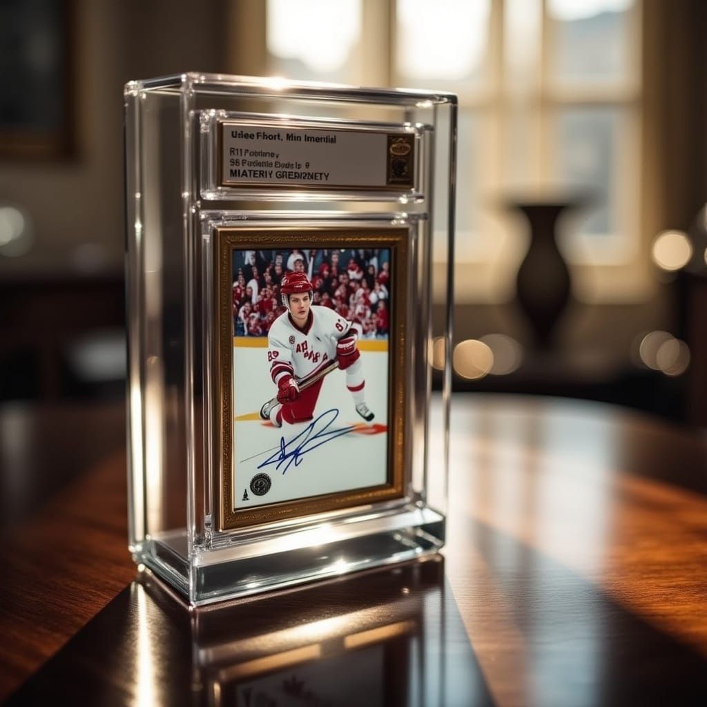 Wayne Gretzky Rookie Card in Display Case