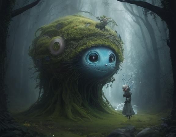 Cute Hybrid Creatures with Oversized Eyes