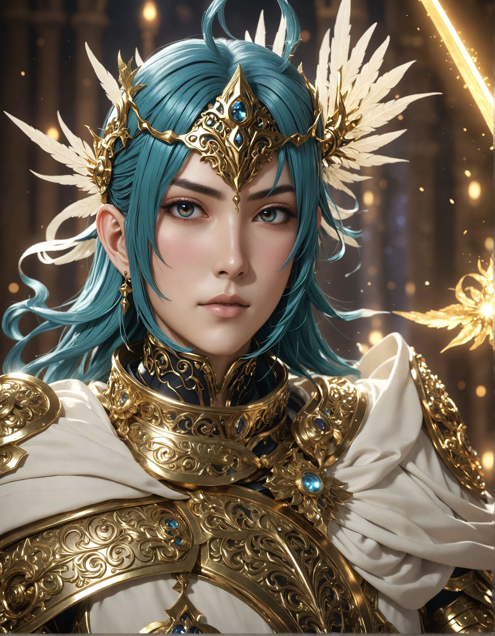 Youthful Magi in Living Armor with Living Weapon