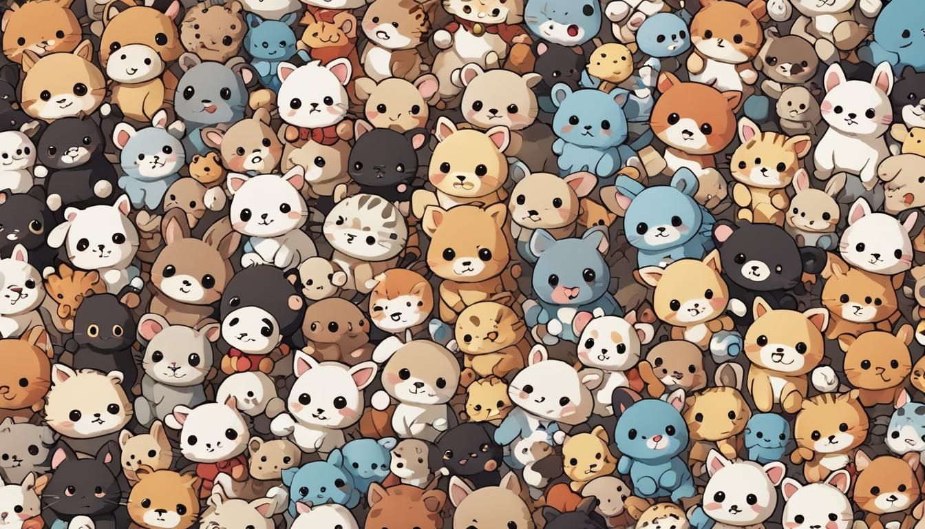 Adorable Animal Babies in Anime Style