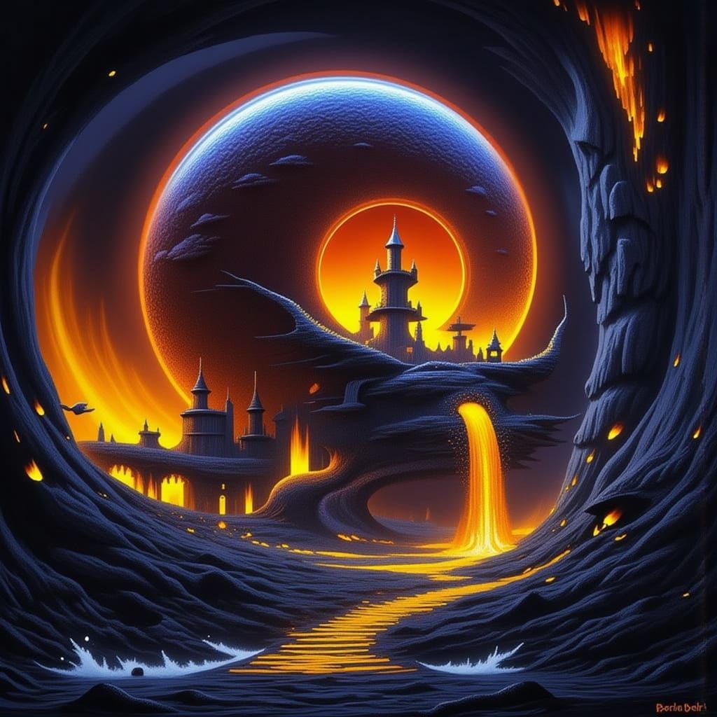 Village at Earth's Core in Glass Dome