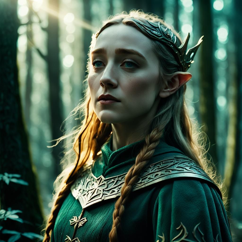 Saoirse Ronan as Elf in Mystical Forest