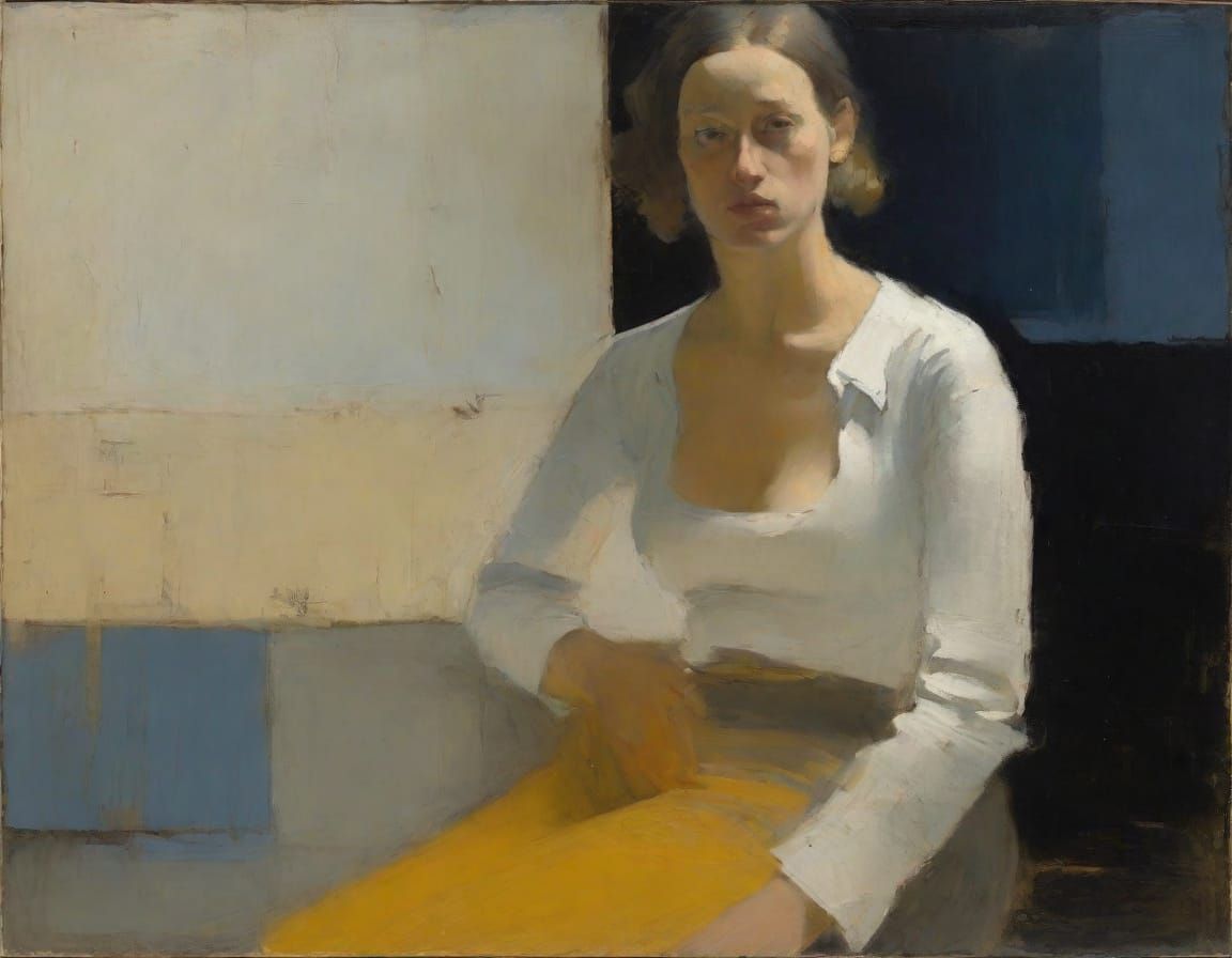 Impressionist Figure Painting in Emotional Expressionism Sty...