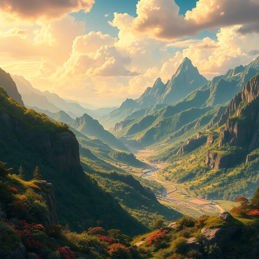 Lush Landscape Inspired by Animation Art Styles
