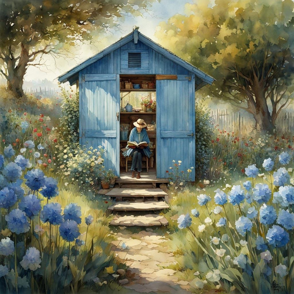 Cozy Reading Nook In Garden Shed