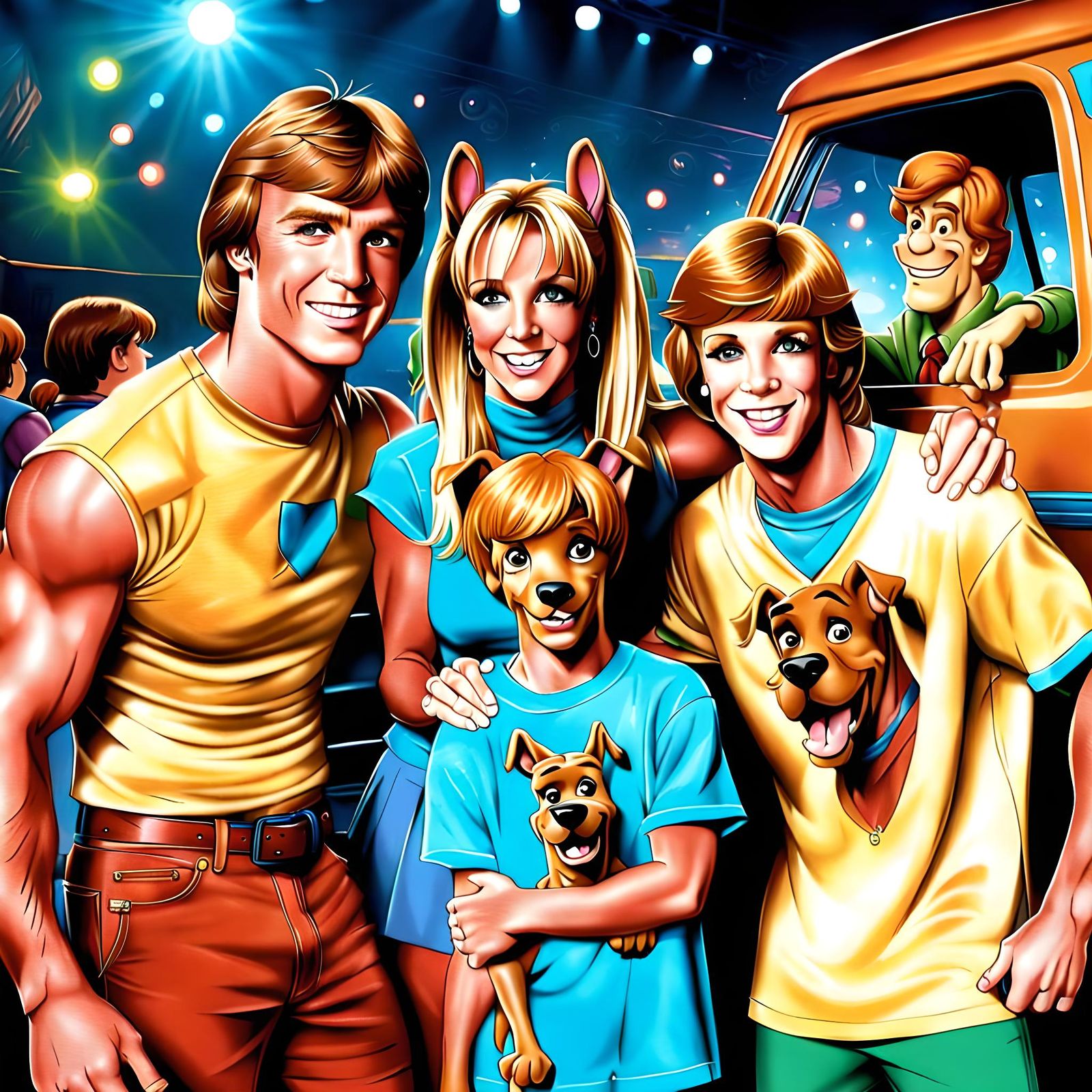 Britney Spears and Scooby-Doo Hangout