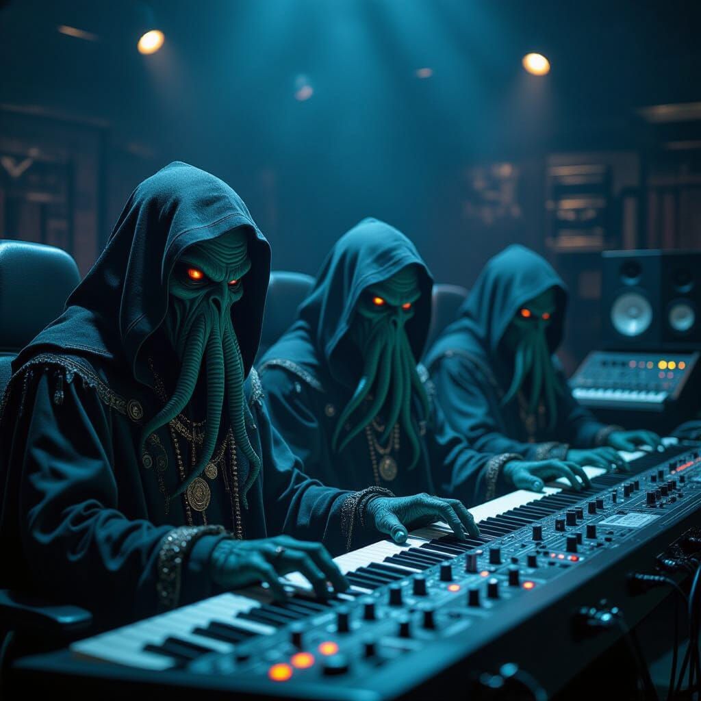 Ominous Gods in a High-Tech Studio