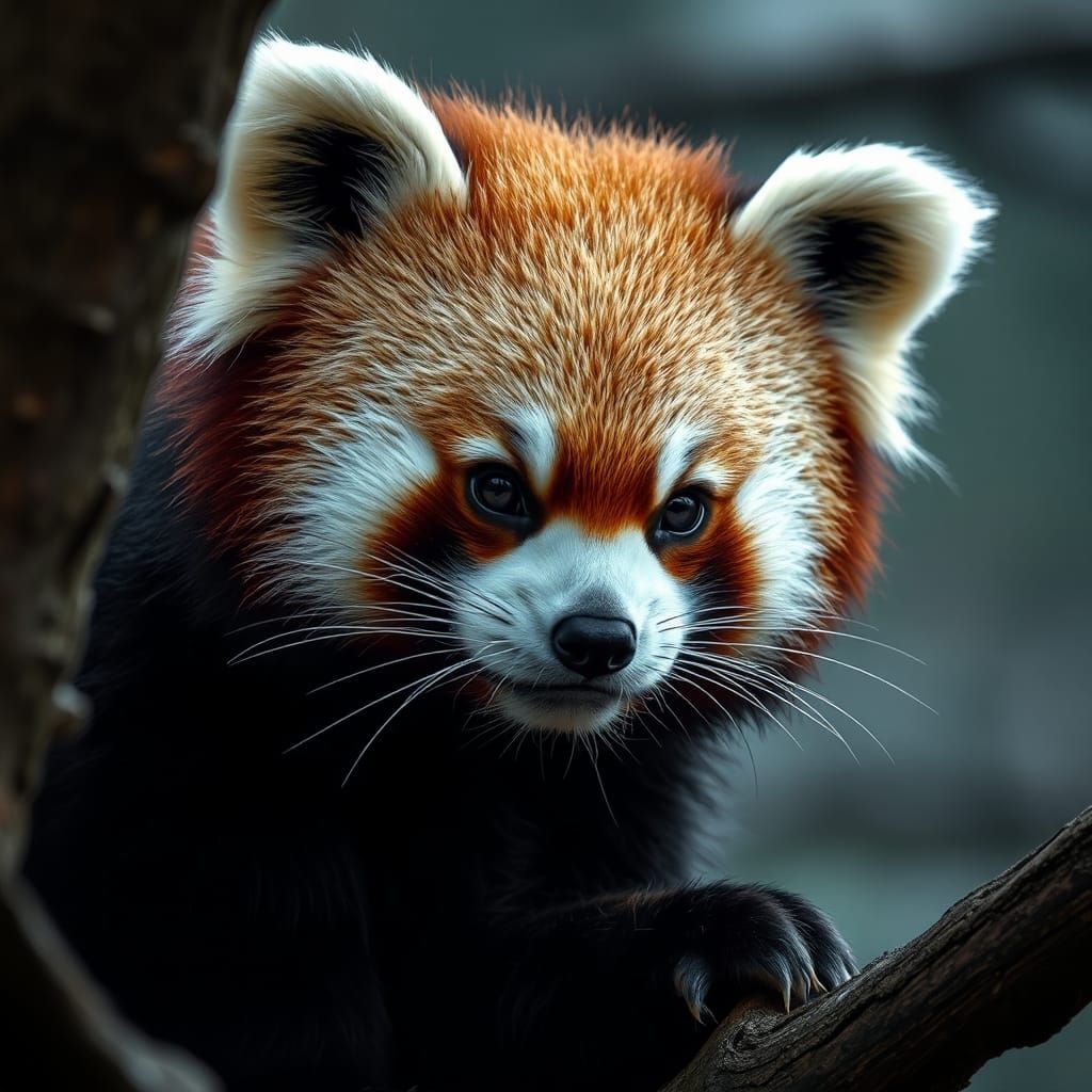 Hyperrealistic Red Panda Portrait in High Definition
