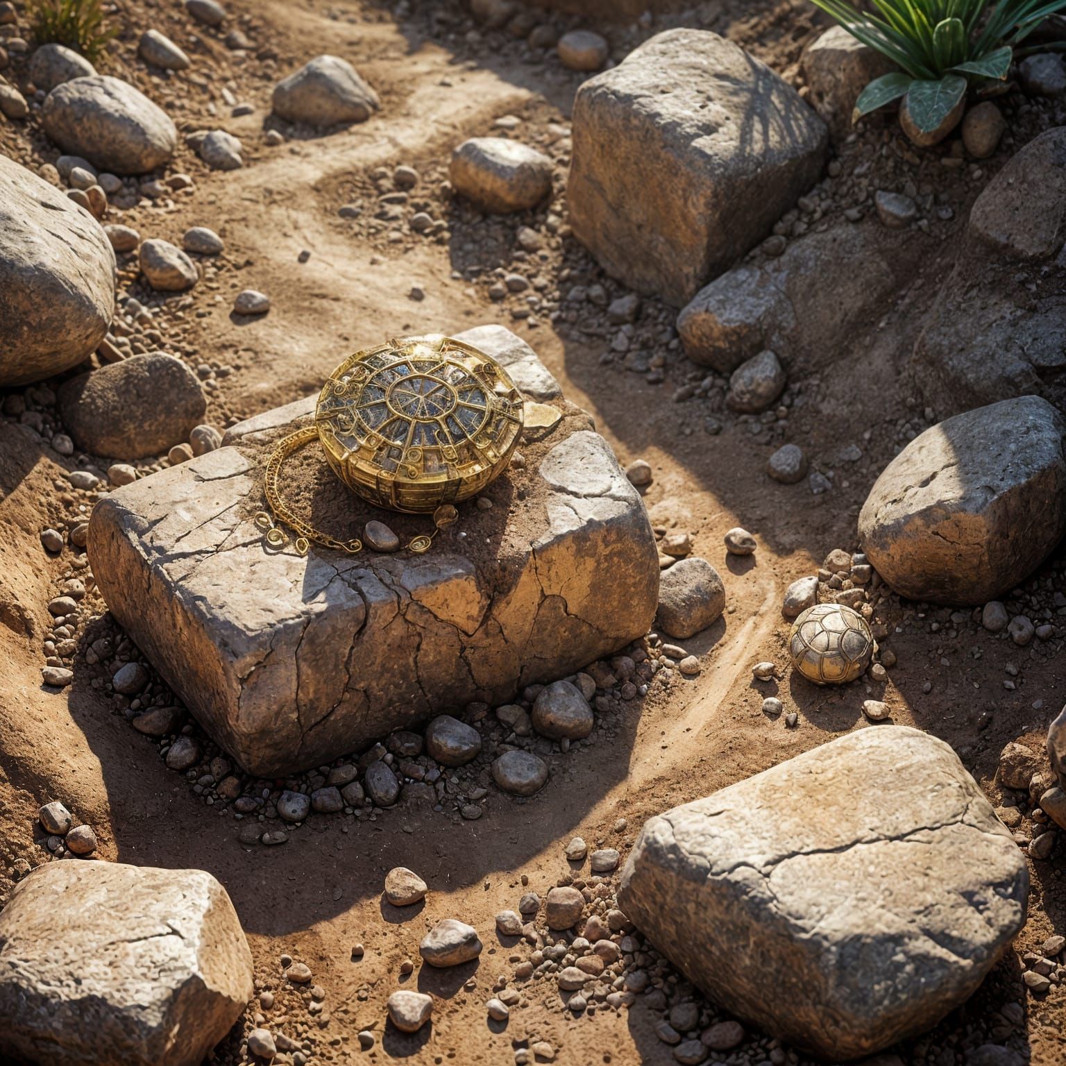 Buried Treasure in a Realistic Style