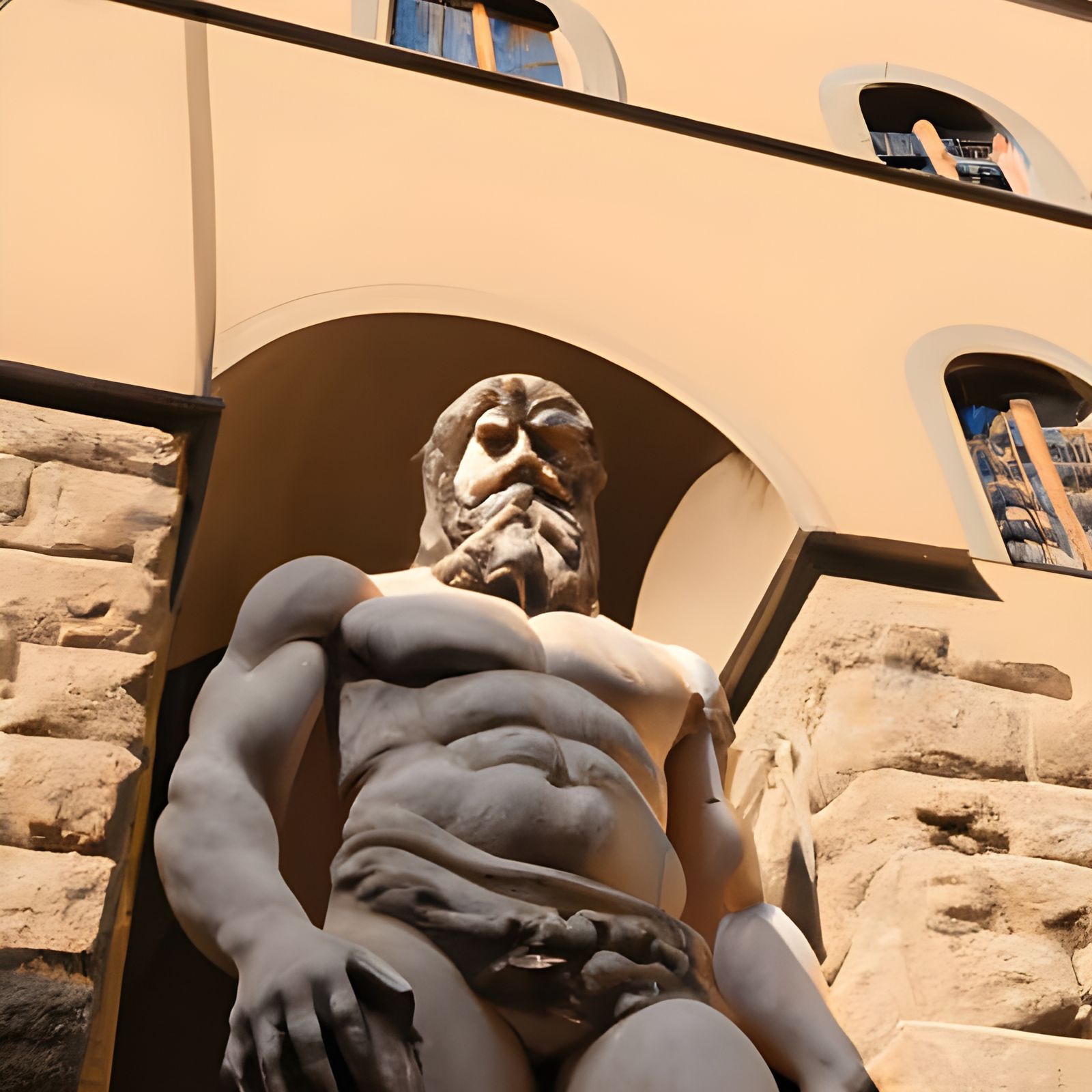 Giant Renaissance Sculpture in Florence, Italy
