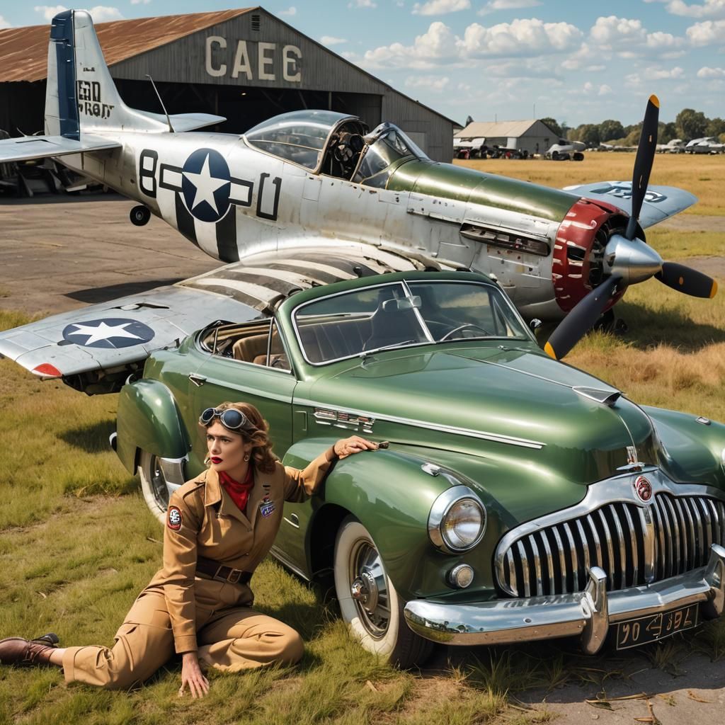 WWII Pilot Crash Landing: A Cinematic Scene