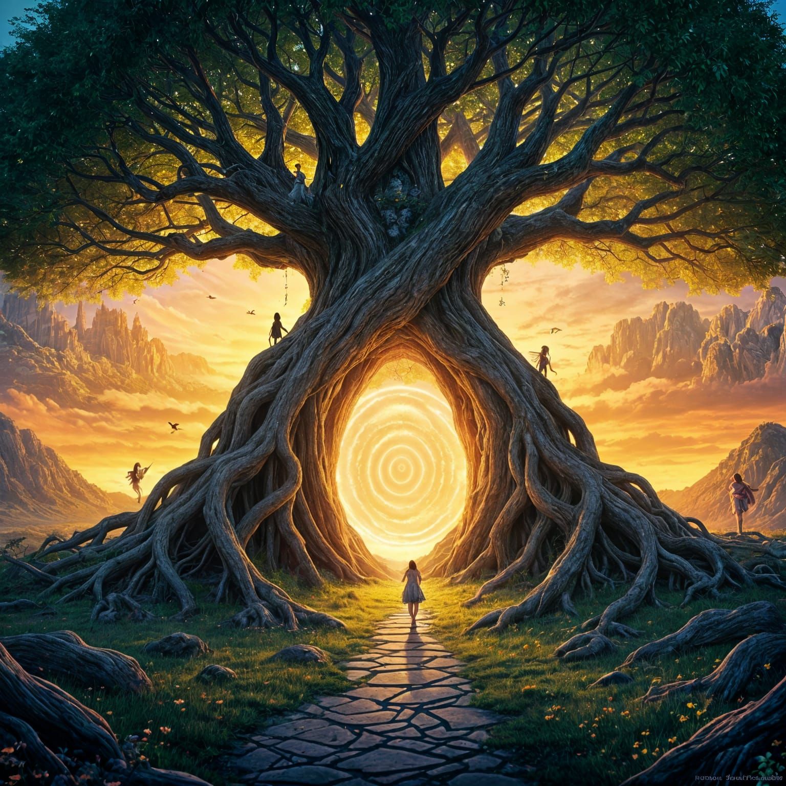 Ethereal Tree Portal to Wonderland