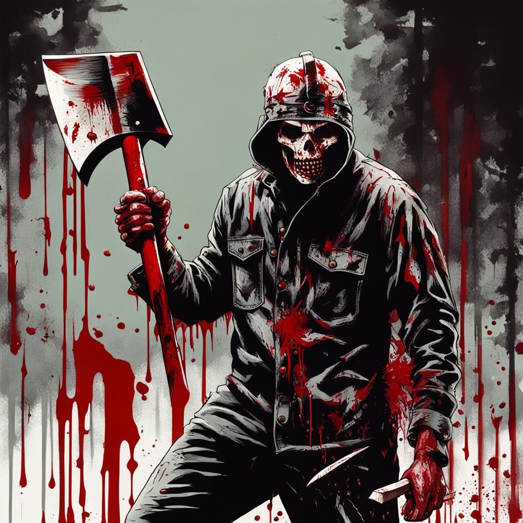 Bloody Axe Murder Scene: A Horror Classic