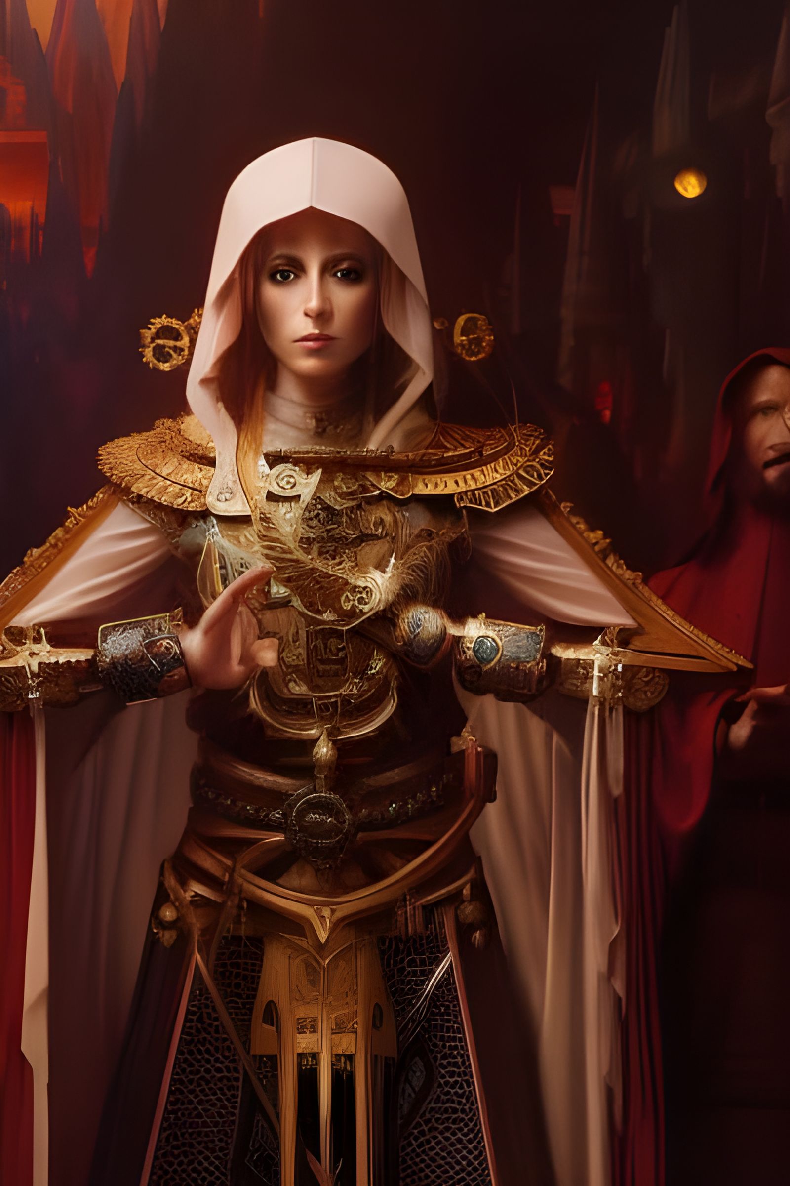 Cyborg Lindsey Stirling in Renaissance Steampunk Style