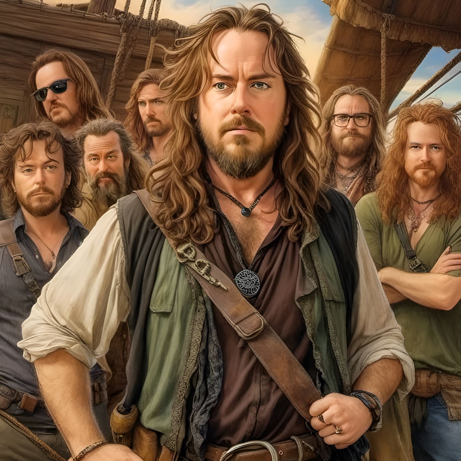 Pirate Crew Image Generated with LoRA Model