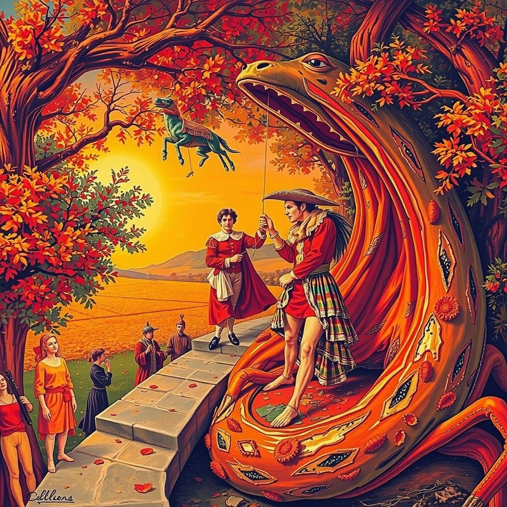 Chimaera, Matador, and Life Cycle in Hyperrealistic Style