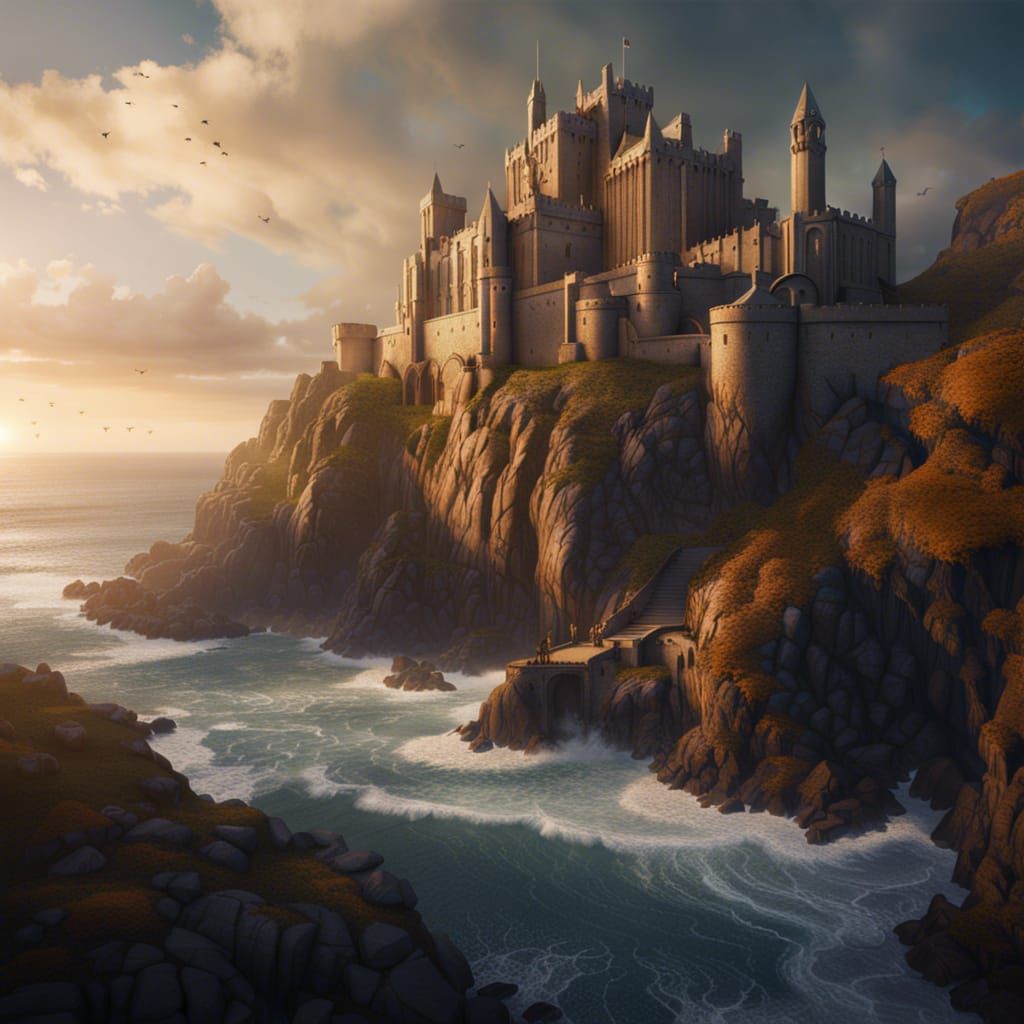 Fantastical Cair Paravel Matte Painting