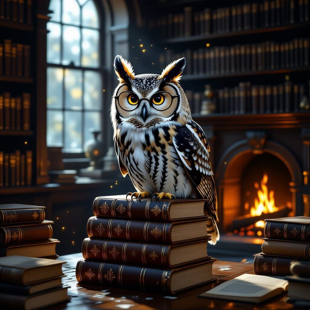 Wise Owl Scholar in Moody Library