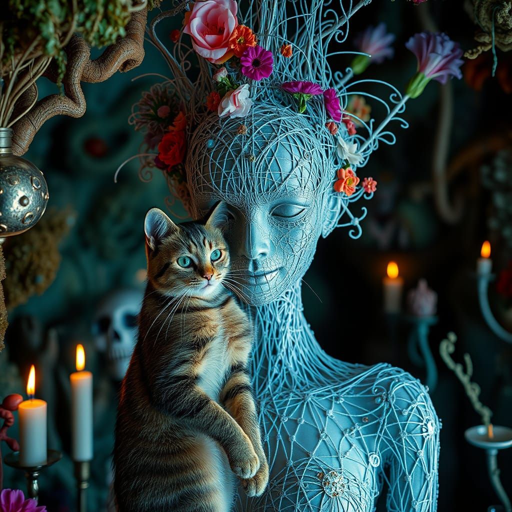 Surreal Undersea Garden Party with Dreamlike Creatures