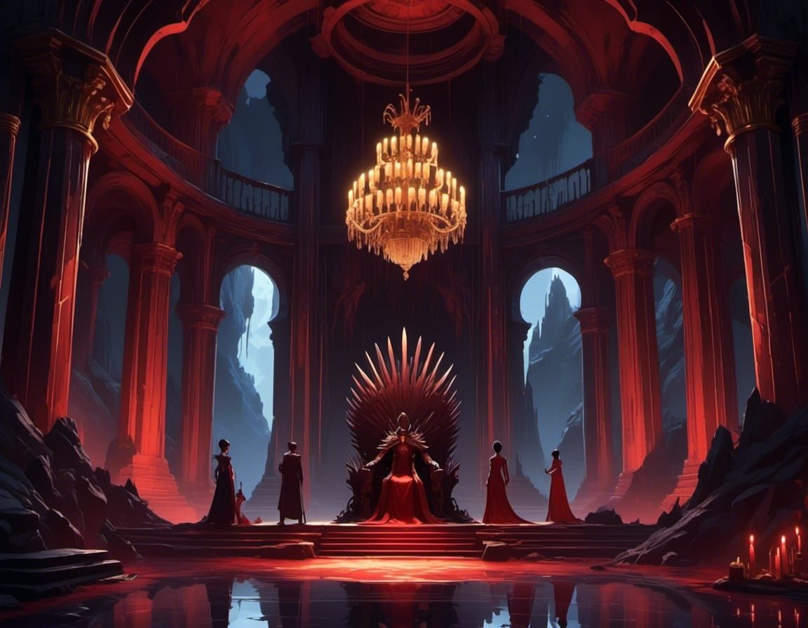 epic red throne room