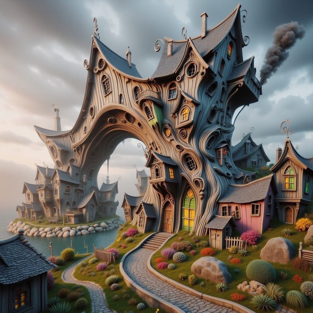Whimsical Tim Burton-Inspired Architecture Over the Golden G...