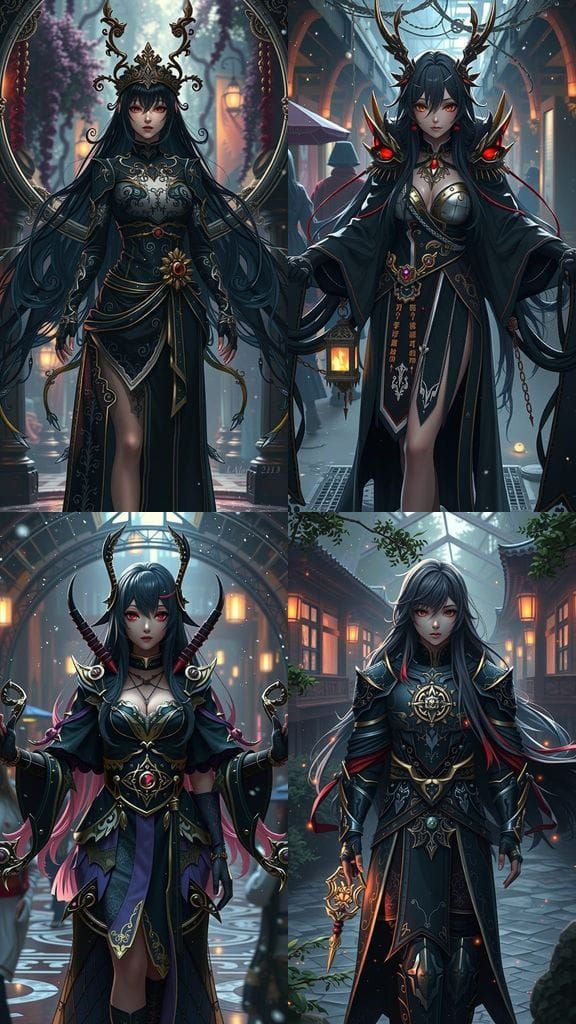 Anime Style Priestess Warrior Nun Concept Art