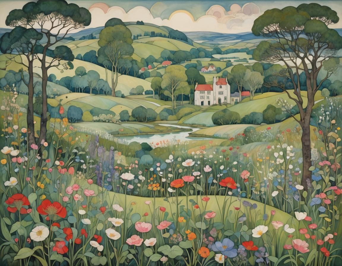 Surreal Landscape in Glasgow Style