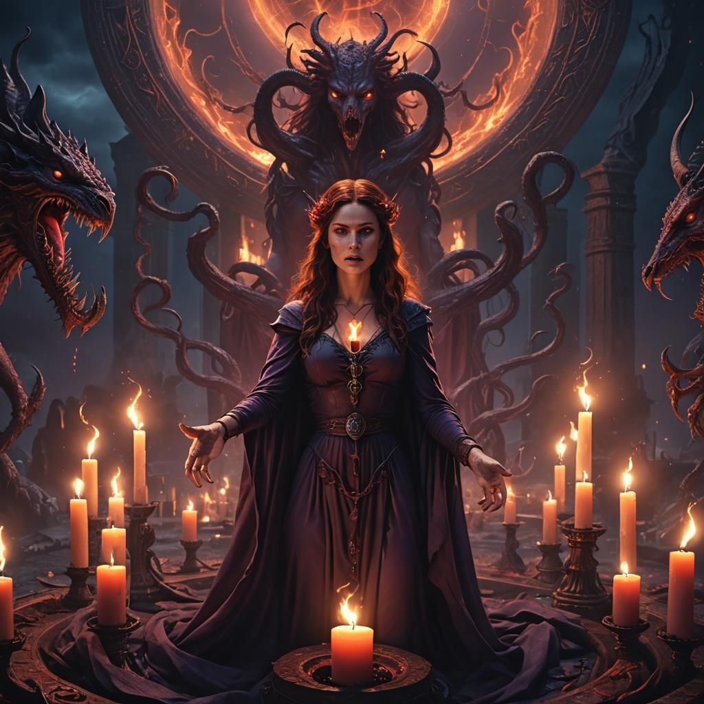 Lilith Conjuring Eldritch Horror in Apocalyptic Ritual