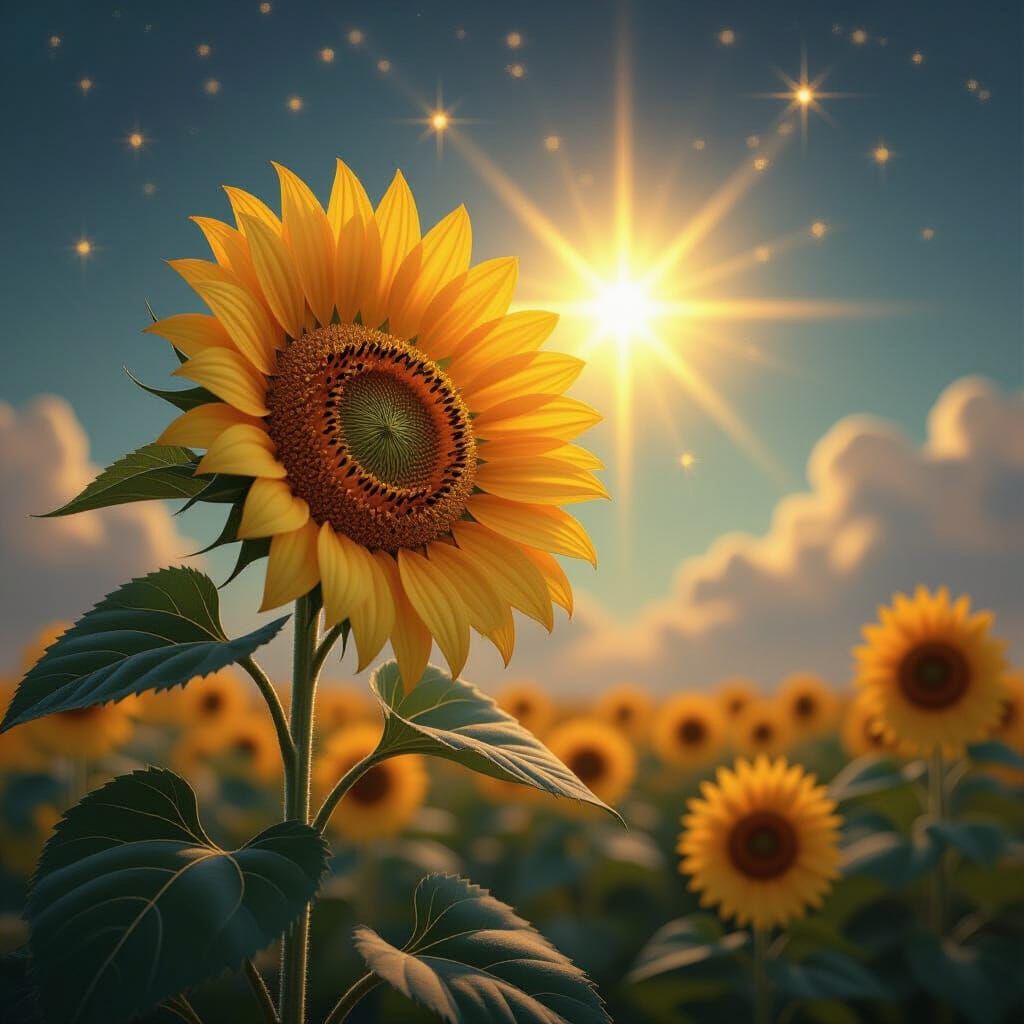 Sacred Geometry Sunflower Radiating Divine Light