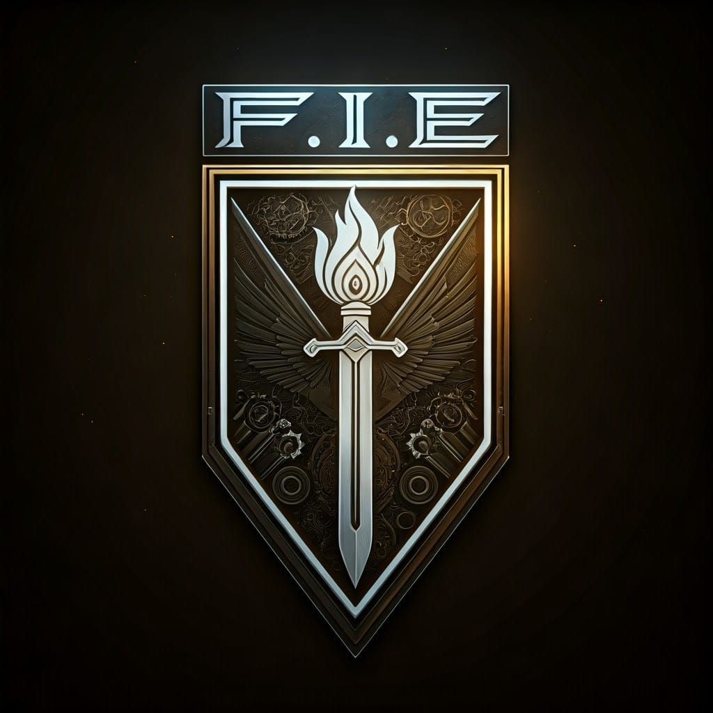 Futuristic Emblem of Paranormal Extermination Unit F.I.E.