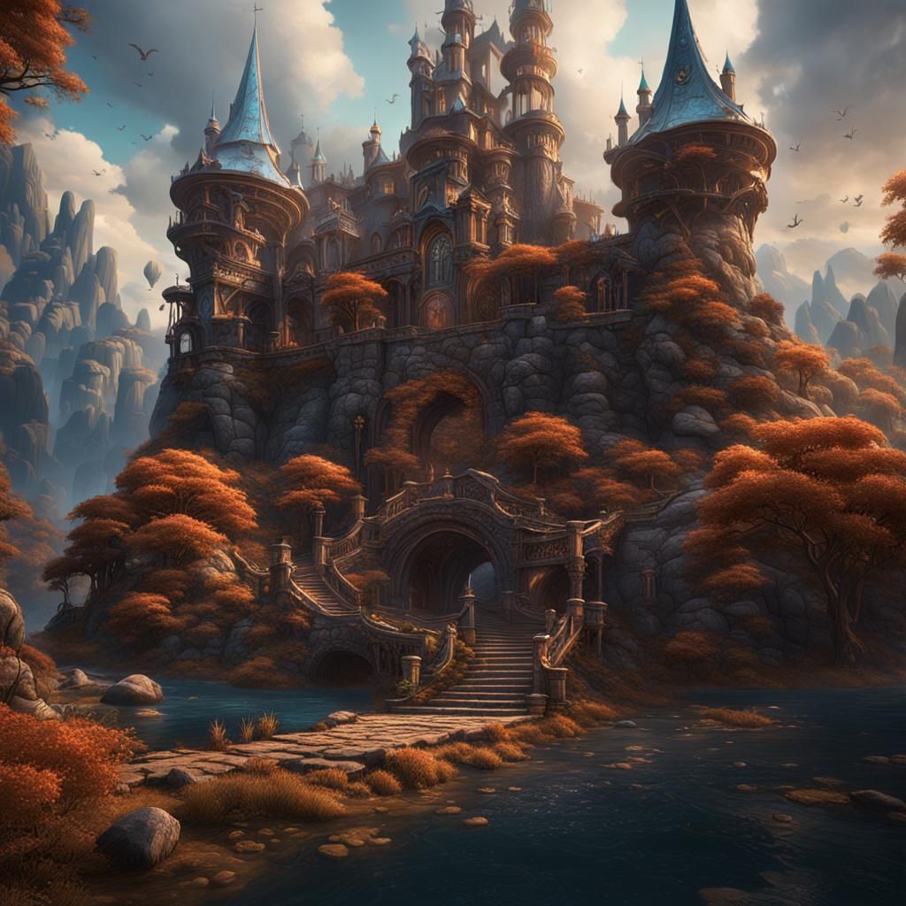 Fantastical Matte Painting in Deep Color