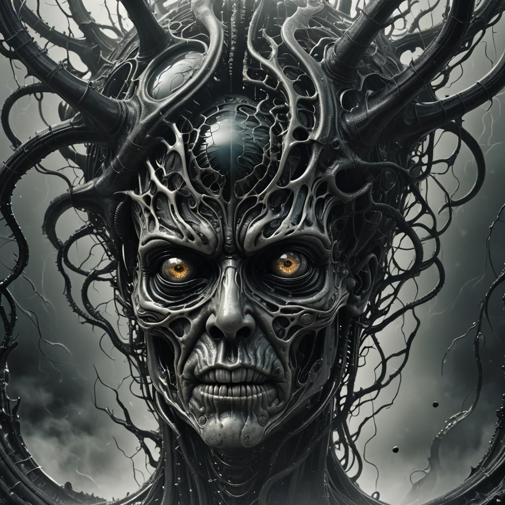 Eerie Glass A Shape in Dark Fantasy 3D Render