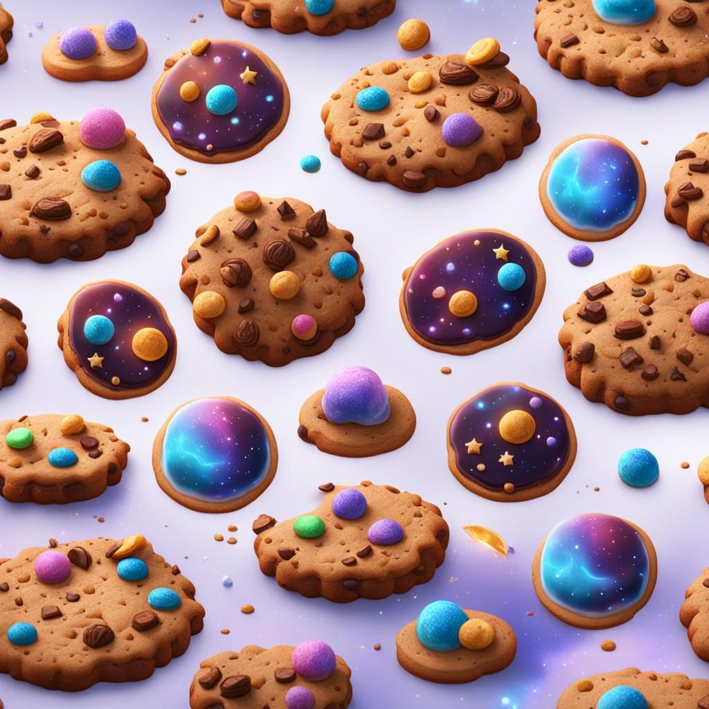 Fantastical Galaxy Cookies in Detailed Matte Painting