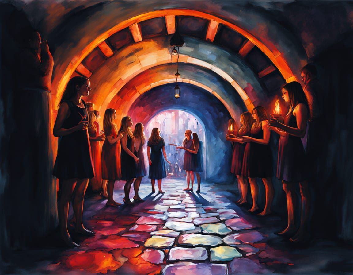 Sorority Summoning Ceremony in Sinister Wine Cellar