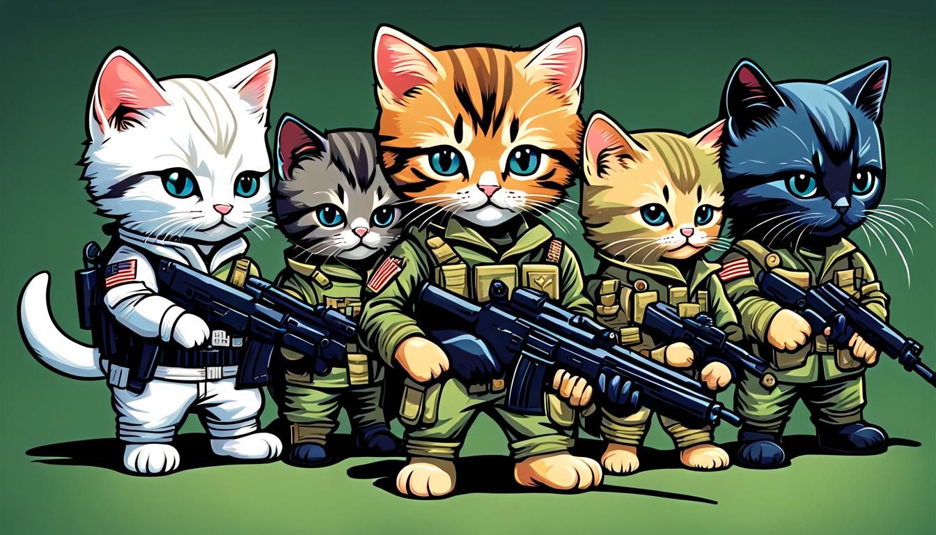 Kittens Reimagined as G.I. Joe Comic