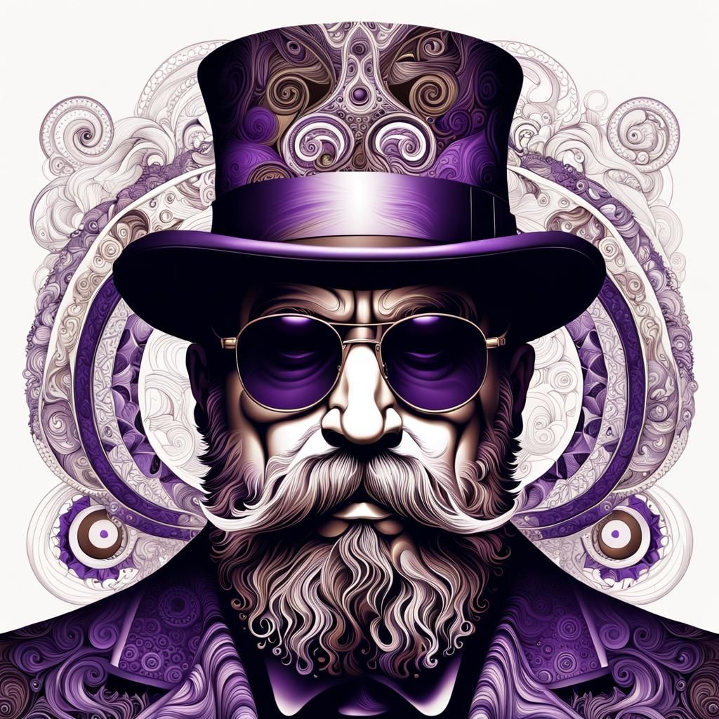 Steampunk Man with Top Hat and Cigar