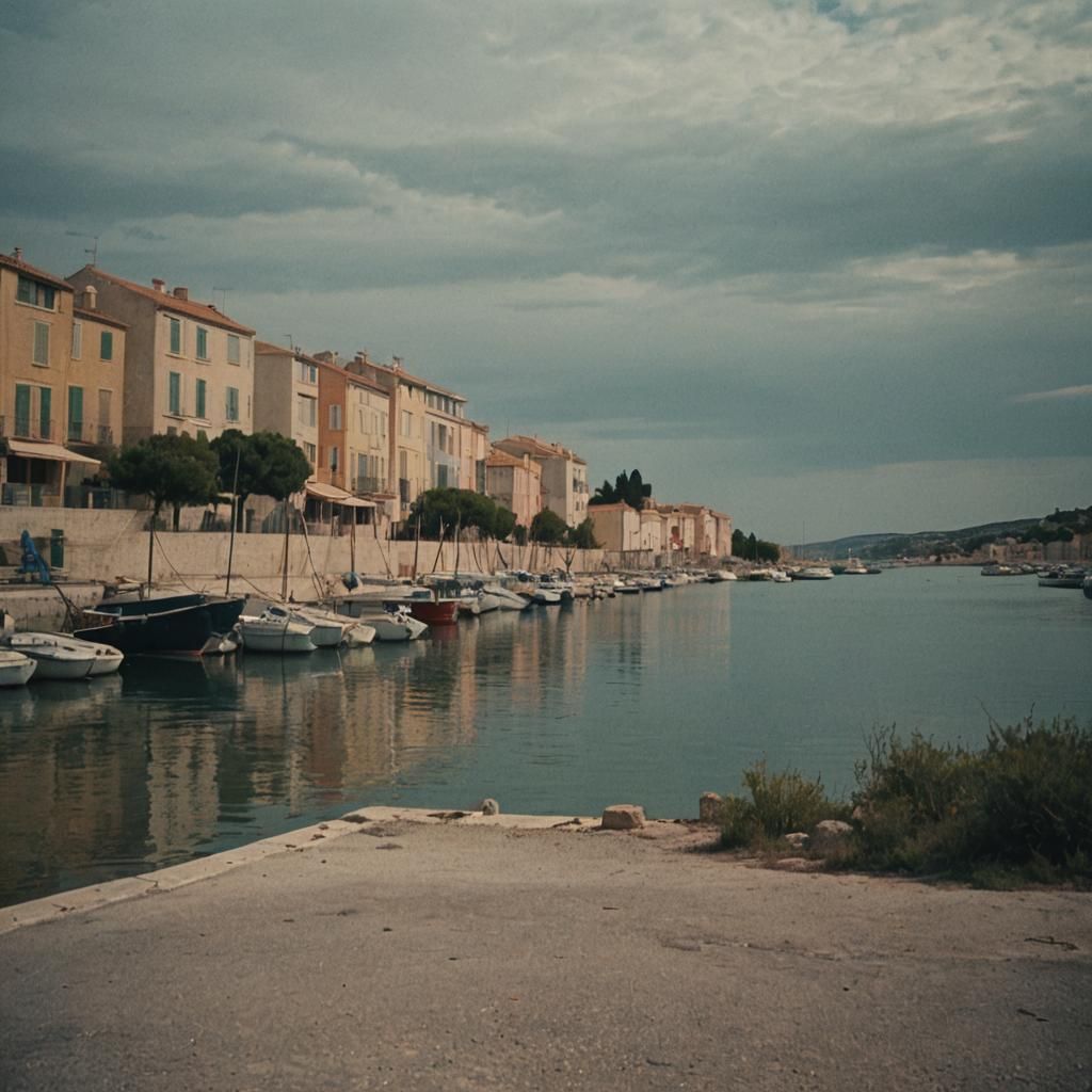 Cinematic Film Still of Martigues on 35mm Film