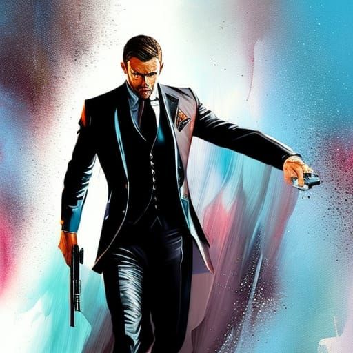 Handsome Secret Agent Portrait in Hyperrealistic Style