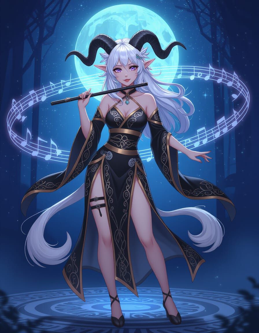 Satyr Bard Performing on Enchanted Stage