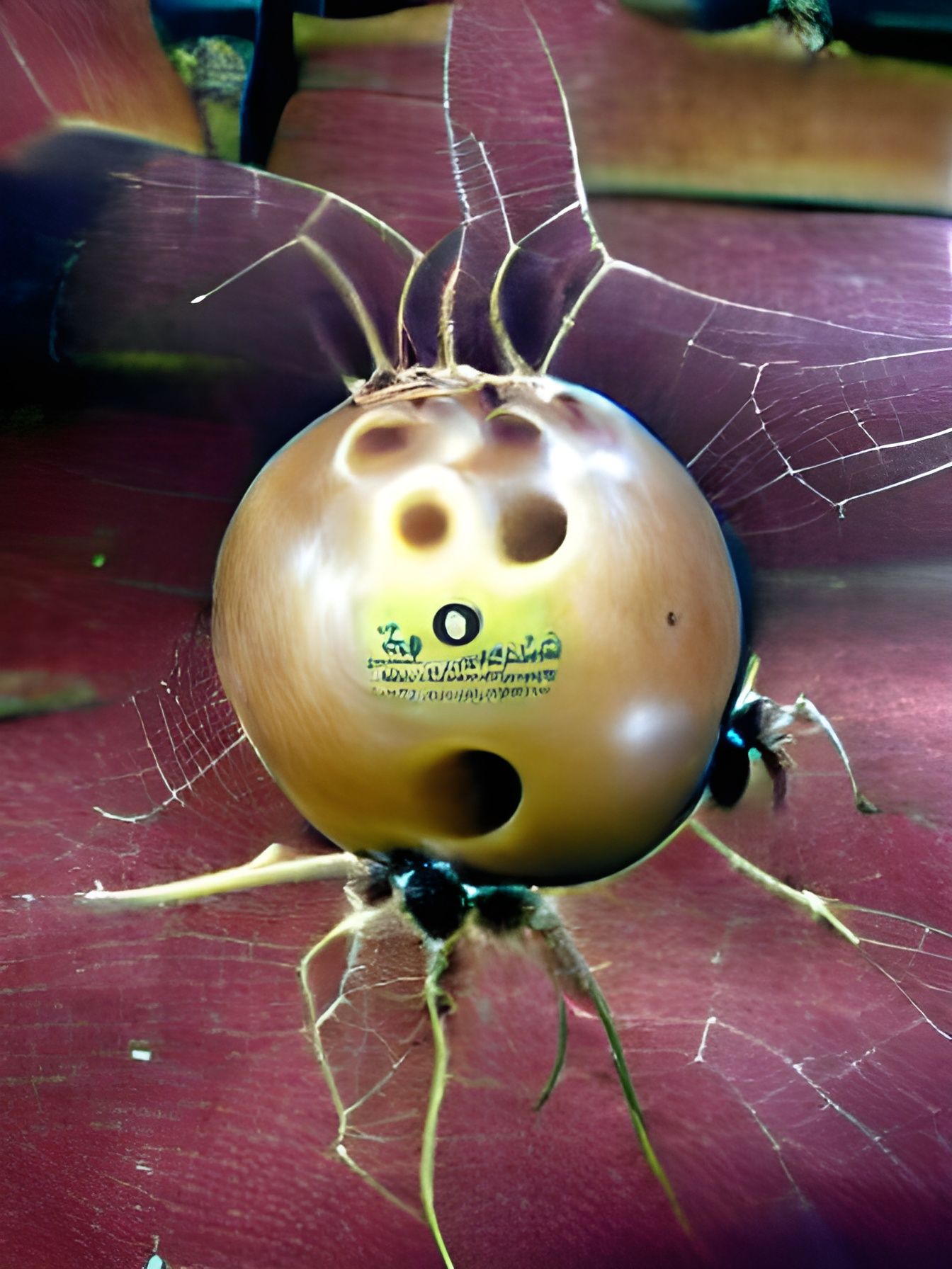 Surreal Bowling Ball with Spider Legs