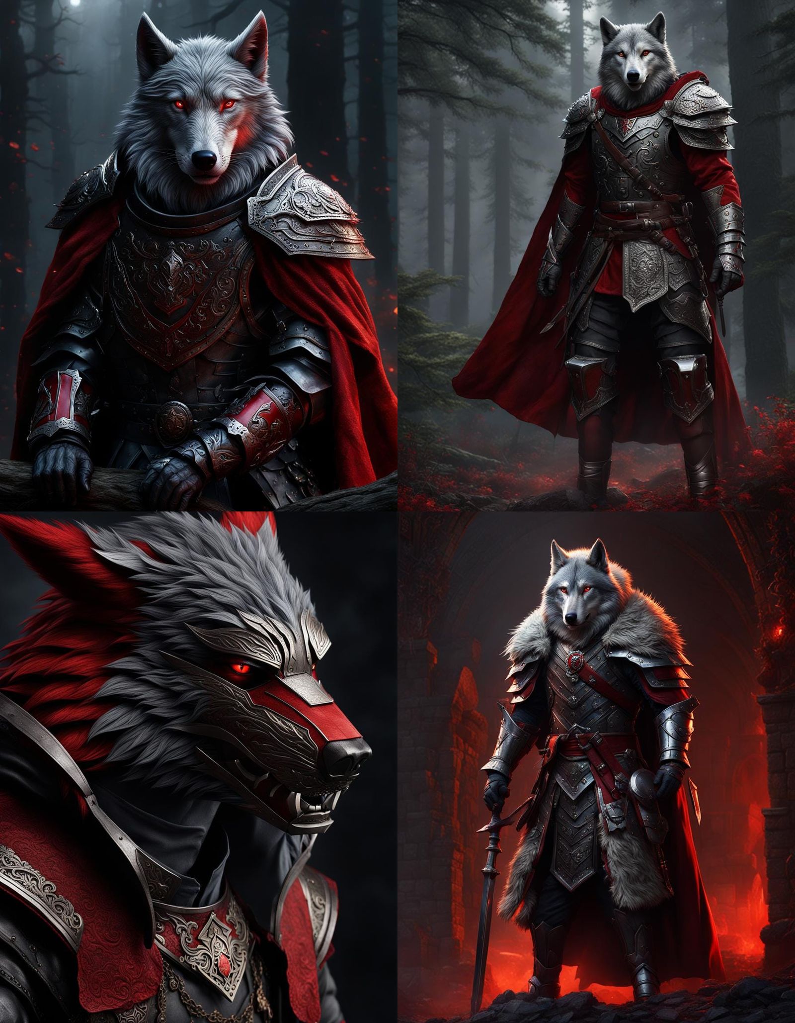 Armored Wolfman with Axe: Dark Fantasy Concept Art