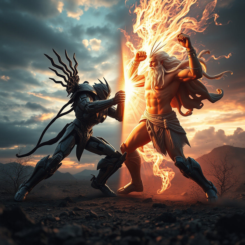Hades vs Zeus: Epic Sci-Fi God Battle