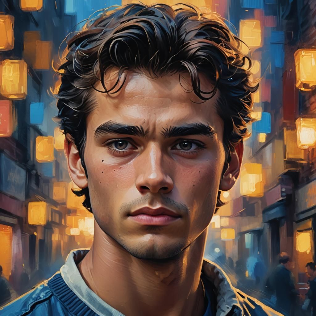 West Side Story Portrait in Vibrant Digital Art
