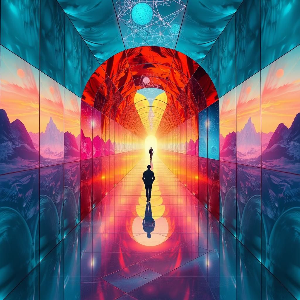 Endless Corridor: Mystical Realms and Infinite Reflections