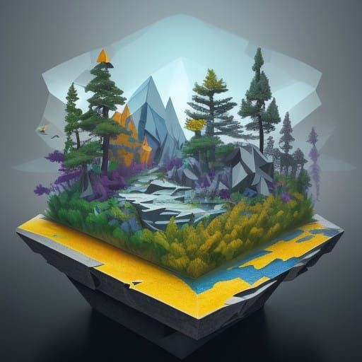 Cubist Masterpiece of Fragmented Form and Radiant Light