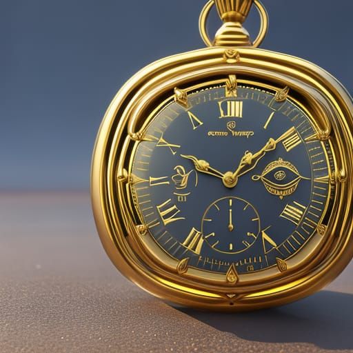 Gold Filigree Pocket Watch Artstation Fantasy Concept